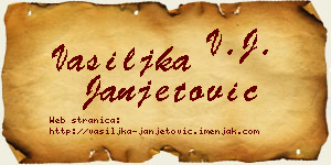 Vasiljka Janjetović vizit kartica
